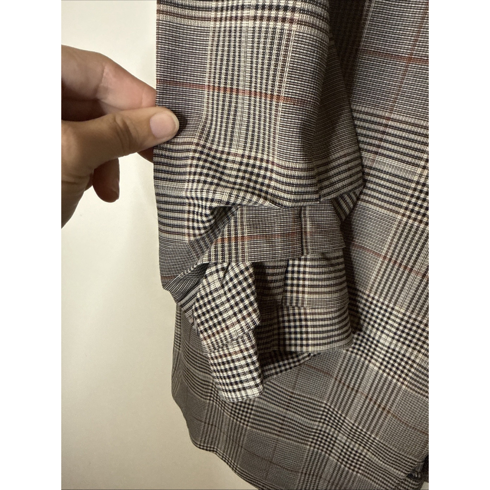 NWT Philosophy Republic Womens Plaid Blazer Small Casual Work Open Front Neutral - Picture 5 of 6